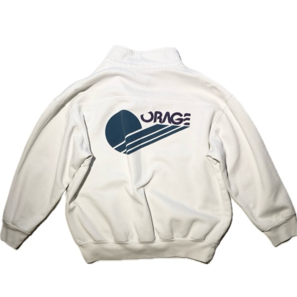 Women White Medium High Neck Quater Zip Sweater Vintag Rare 90’s Canadian Brand
